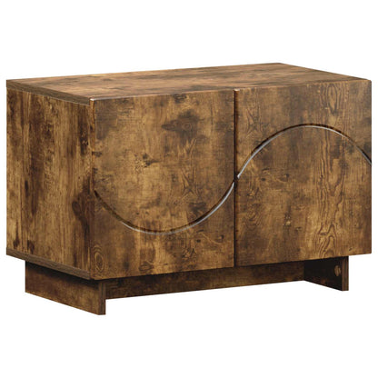 tv-meubel 60 x 34.5 x 40 cm Gerookt eiken Bewerkt hout