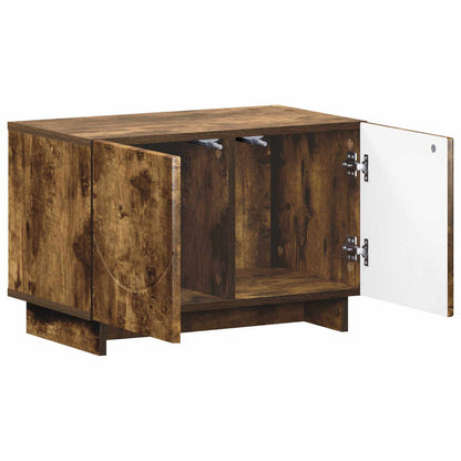tv-meubel 60 x 34.5 x 40 cm Gerookt eiken Bewerkt hout