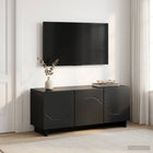 Tv-meubel 90x34.5x40 cm zwart bewerkt hout