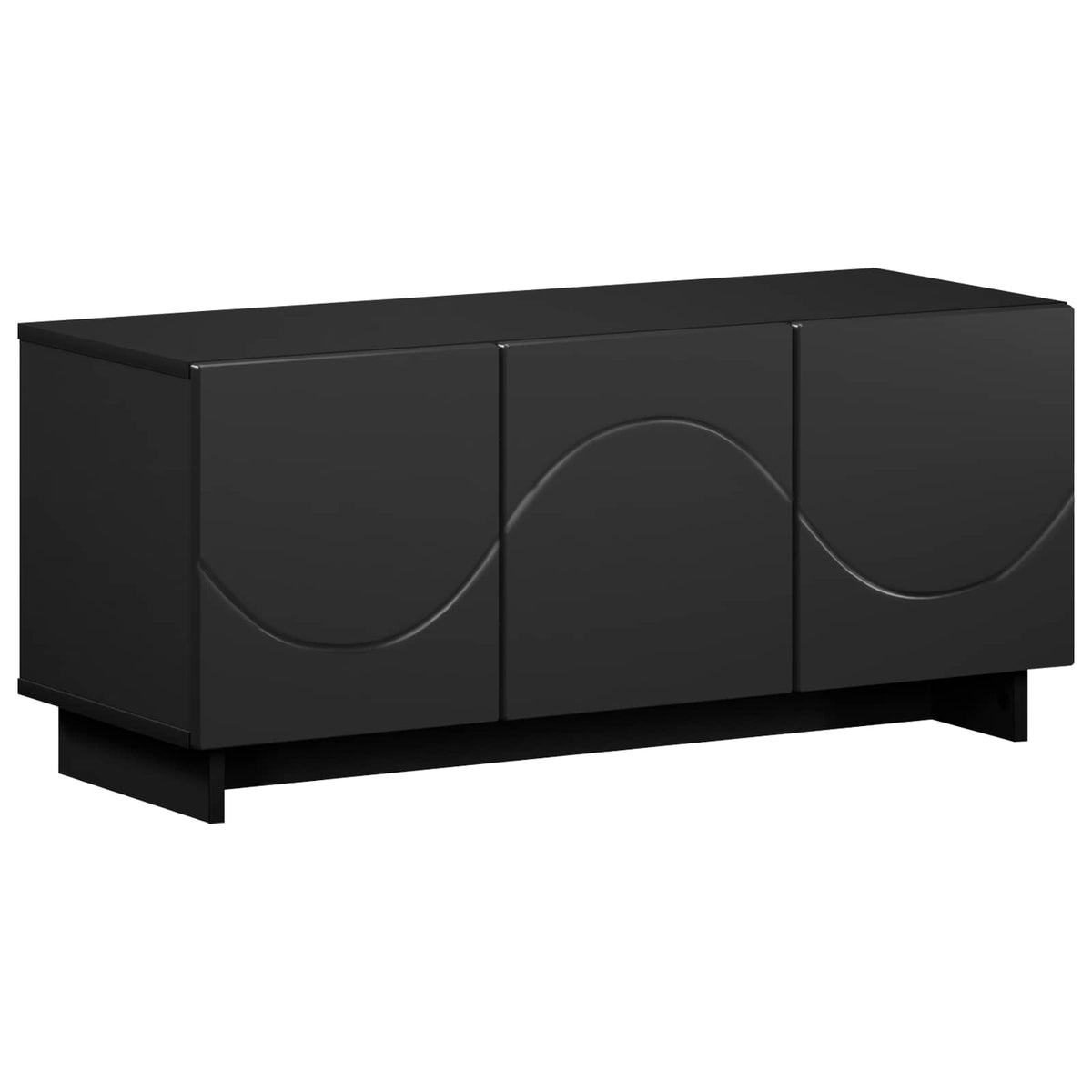 tv-meubel 90 x 34,5 x 40 cm Zwart Bewerkt hout