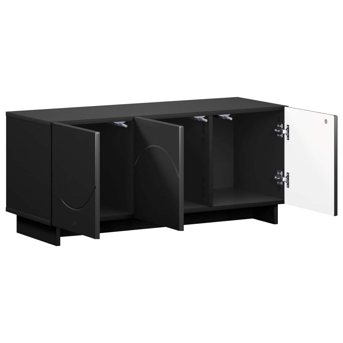 tv-meubel 90 x 34,5 x 40 cm Zwart Bewerkt hout