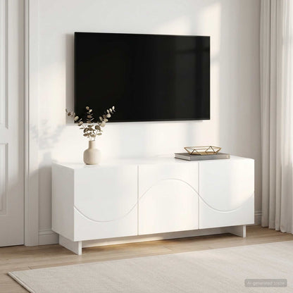 tv-meubel 90 x 34,5 x 40 cm Hoogglans Wit Bewerkt hout