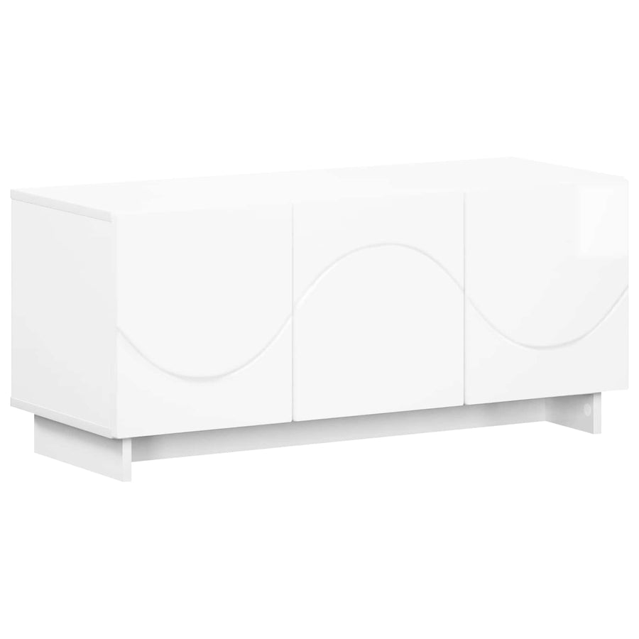 tv-meubel 90 x 34,5 x 40 cm Hoogglans Wit Bewerkt hout