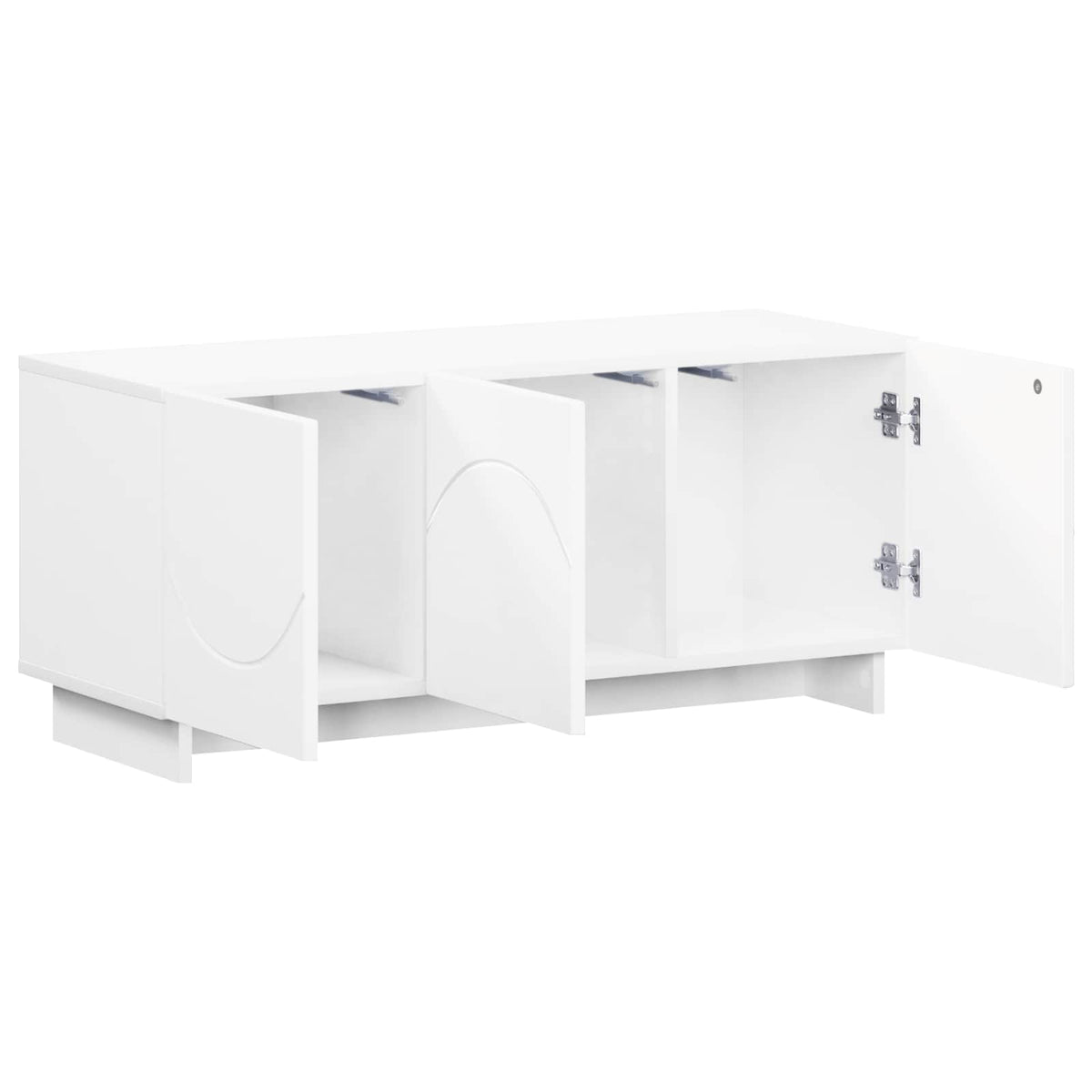 tv-meubel 90 x 34,5 x 40 cm Hoogglans Wit Bewerkt hout