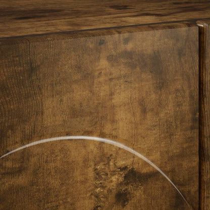 tv-meubel 90 x 34,5 x 40 cm Gerookt eiken Bewerkt hout