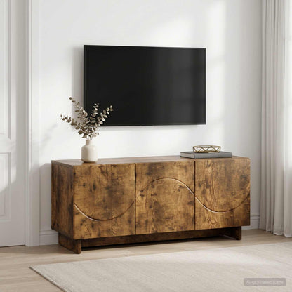 tv-meubel 90 x 34,5 x 40 cm Gerookt eiken Bewerkt hout
