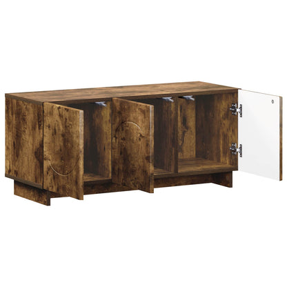 tv-meubel 90 x 34,5 x 40 cm Gerookt eiken Bewerkt hout