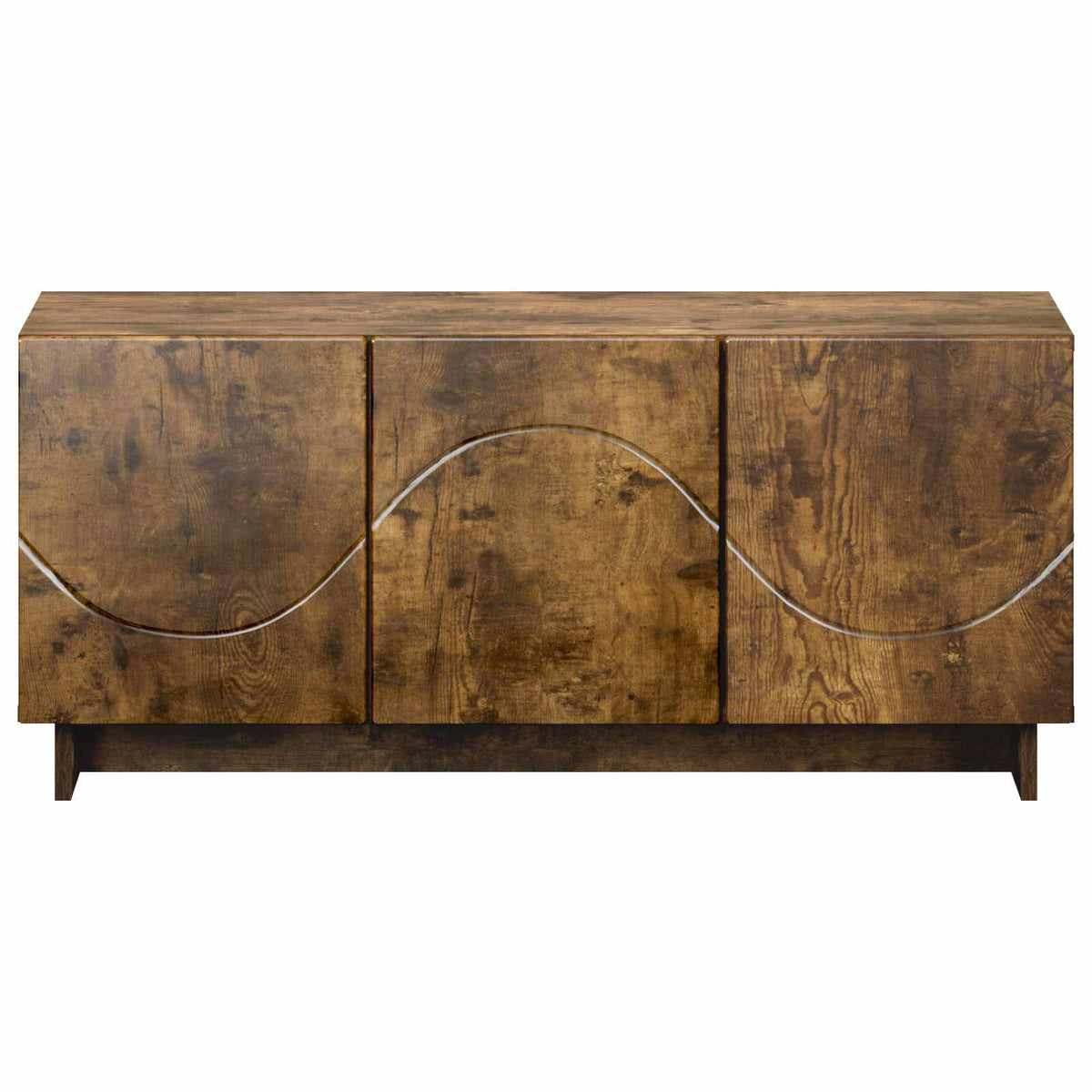 tv-meubel 90 x 34,5 x 40 cm Gerookt eiken Bewerkt hout