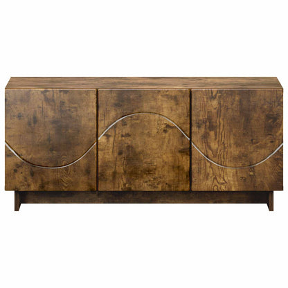 tv-meubel 90 x 34,5 x 40 cm Gerookt eiken Bewerkt hout