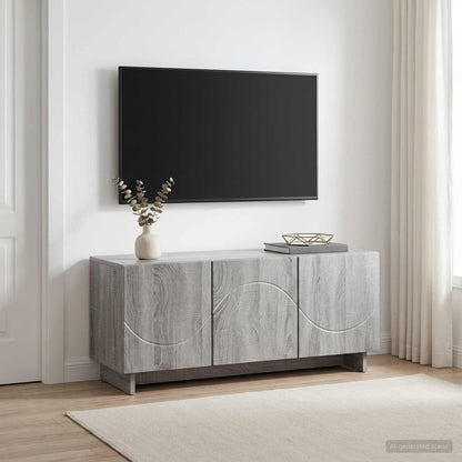 tv-meubel 90 x 34,5 x 40 cm Grijs Sonoma Bewerkt hout