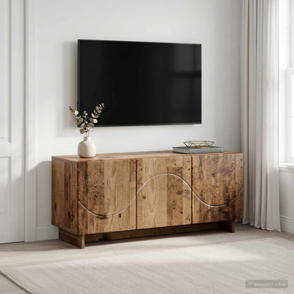 tv-meubel 90 x 34,5 x 40 cm Oud hout Bewerkt hout