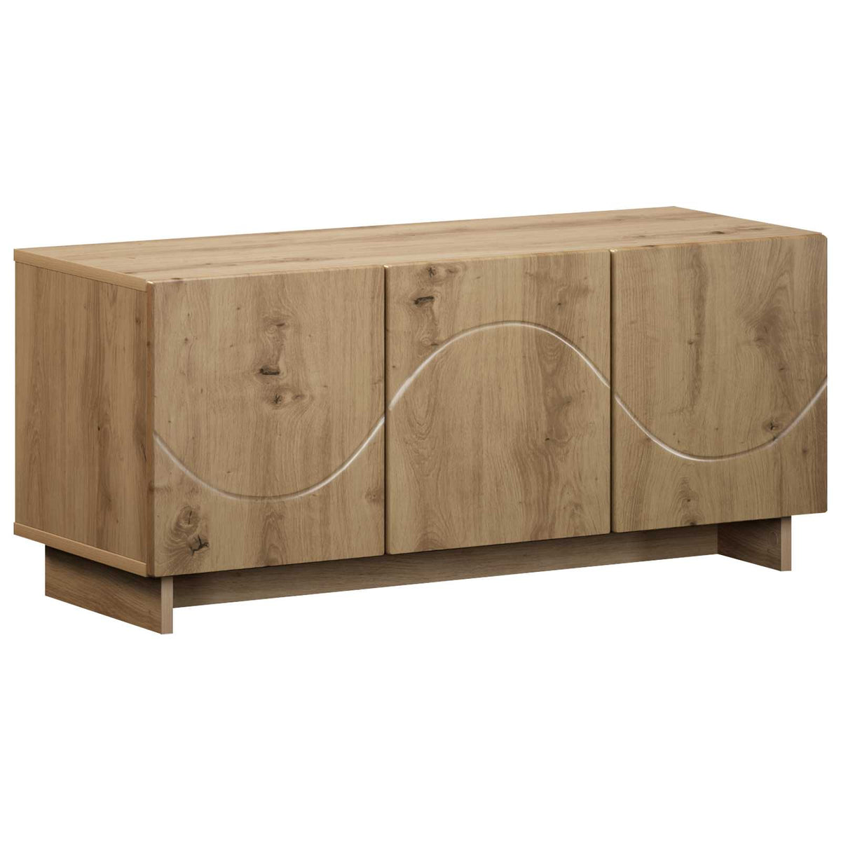 tv-meubel 90 x 34,5 x 40 cm Artisanaal eiken Bewerkt hout