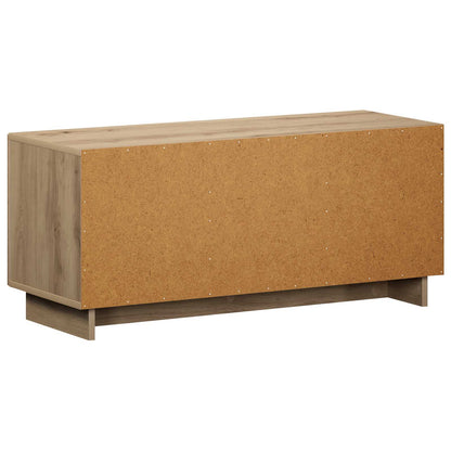 tv-meubel 90 x 34,5 x 40 cm Artisanaal eiken Bewerkt hout