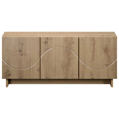 tv-meubel 90 x 34,5 x 40 cm Artisanaal eiken Bewerkt hout