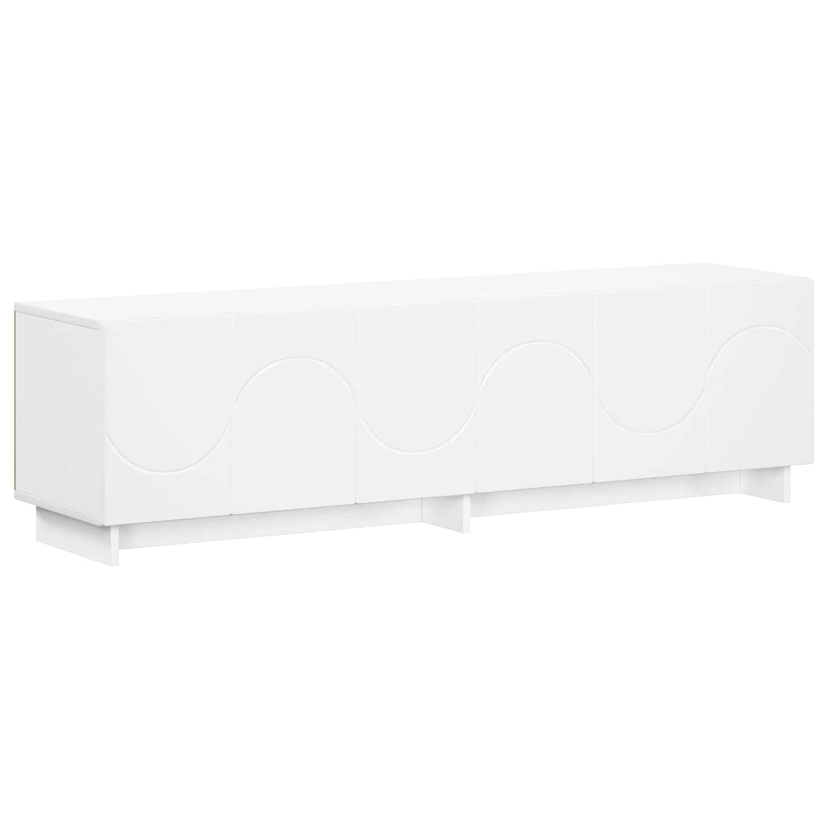 tv-meubel 140 x 34,5 x 40 cm Wit Bewerkt hout