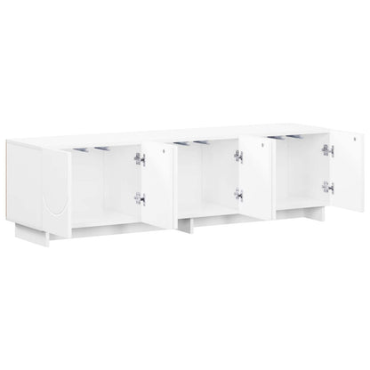 tv-meubel 140 x 34,5 x 40 cm Wit Bewerkt hout