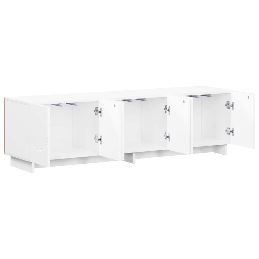 tv-meubel 140 x 34,5 x 40 cm Wit Bewerkt hout