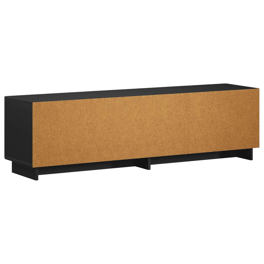 tv-meubel 140 x 34,5 x 40 cm Zwart Bewerkt hout