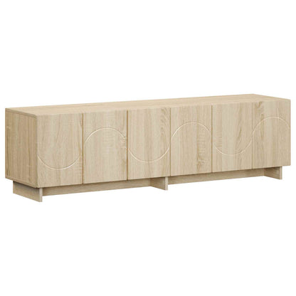tv-meubel 140 x 34,5 x 40 cm Sonoma Eiken Bewerkt hout