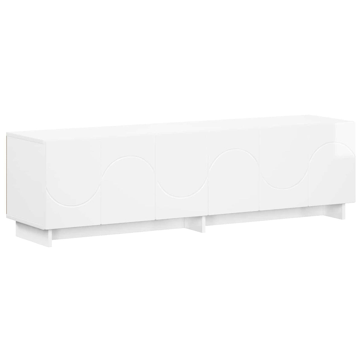 tv-meubel 140 x 34,5 x 40 cm Hoogglans Wit Bewerkt hout