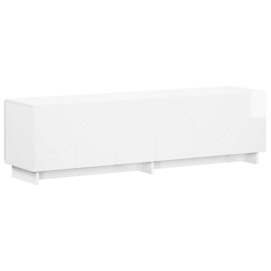 tv-meubel 140 x 34,5 x 40 cm Hoogglans Wit Bewerkt hout