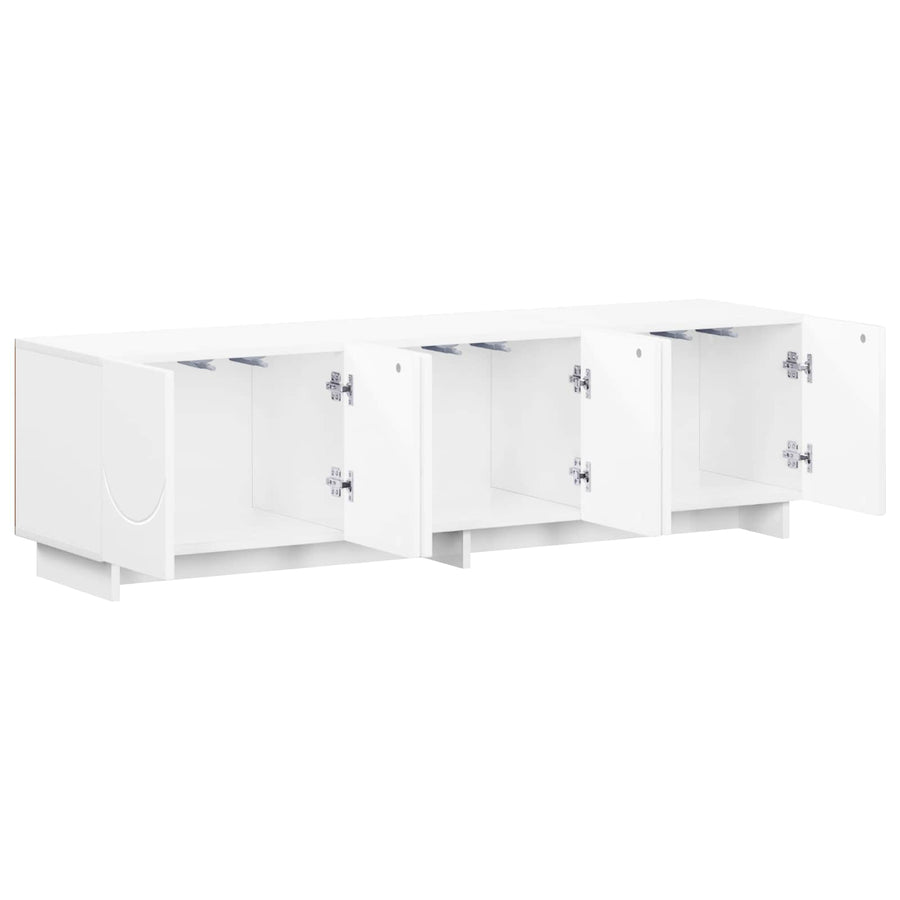 tv-meubel 140 x 34,5 x 40 cm Hoogglans Wit Bewerkt hout
