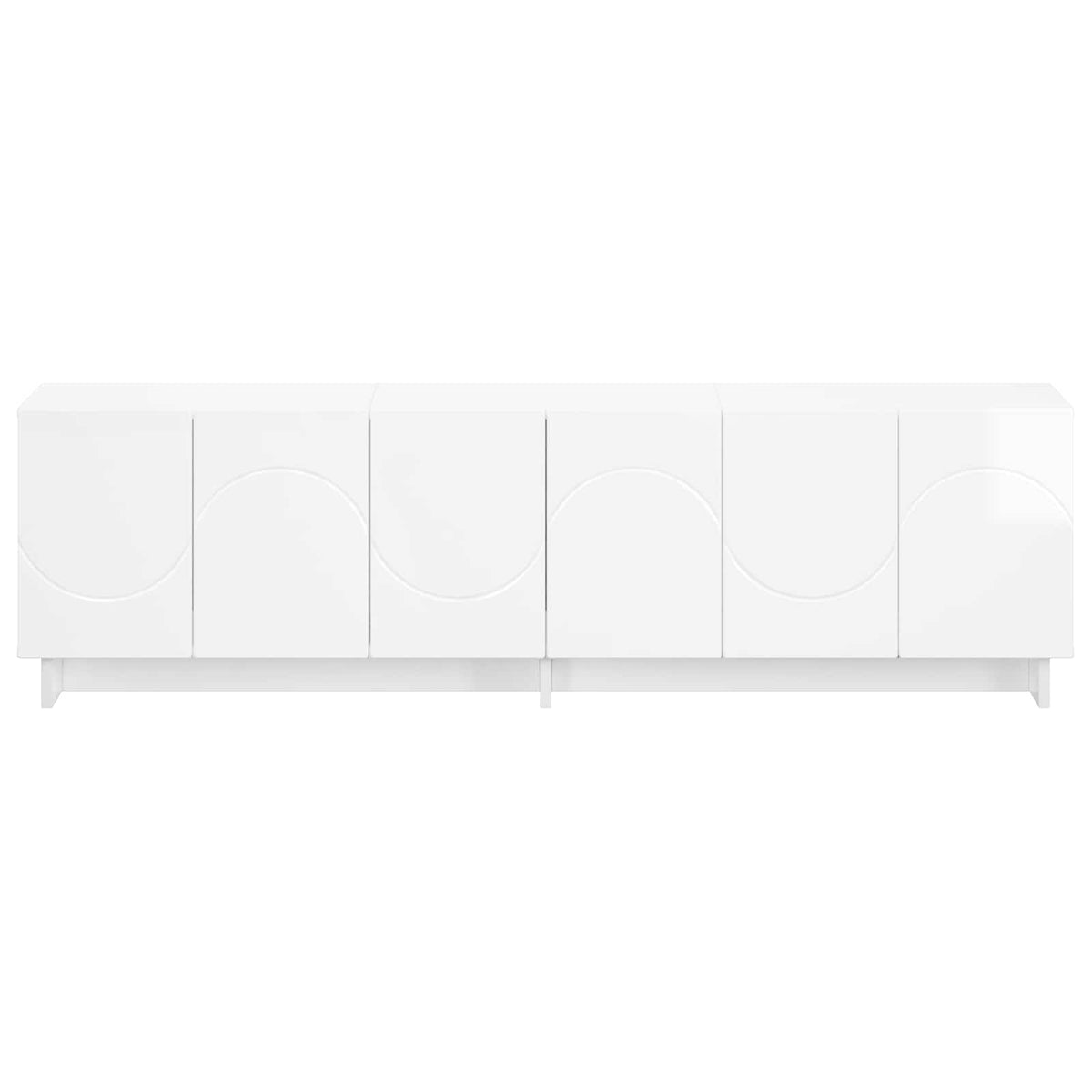 tv-meubel 140 x 34,5 x 40 cm Hoogglans Wit Bewerkt hout