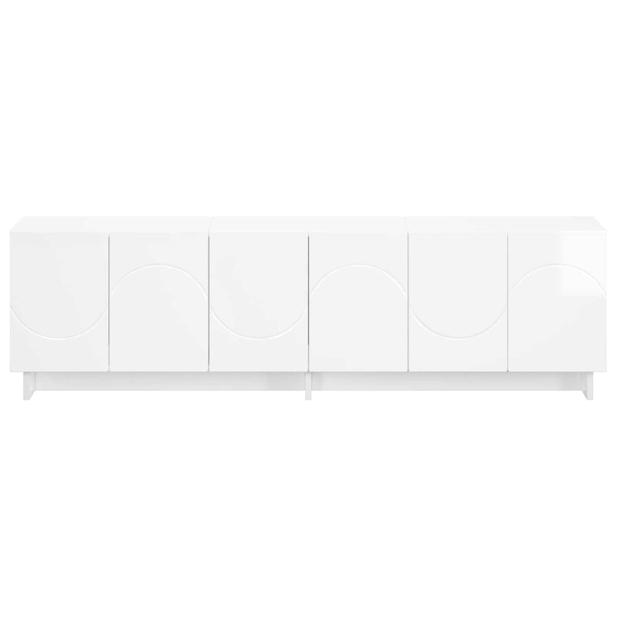 tv-meubel 140 x 34,5 x 40 cm Hoogglans Wit Bewerkt hout