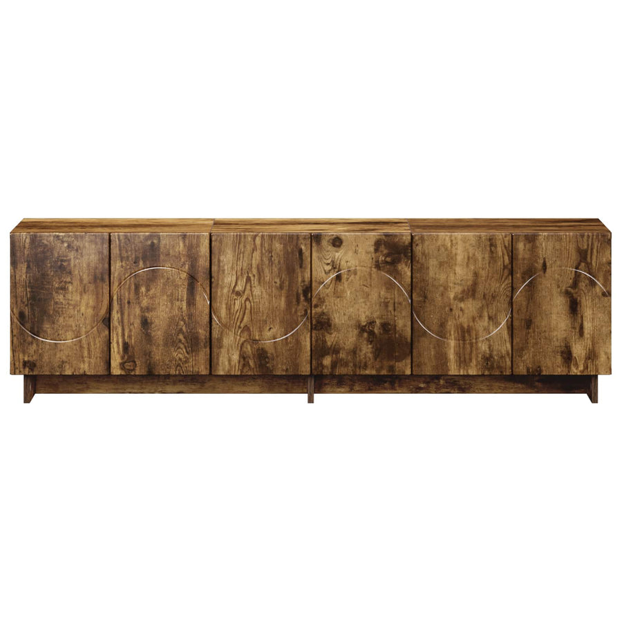 tv-meubel 140 x 34,5 x 40 cm Gerookt eiken Bewerkt hout