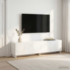 tv-meubel 180 x 34,5 x 40 cm Wit Bewerkt hout