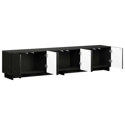tv-meubel 180 x 34,5 x 40 cm Zwart Bewerkt hout