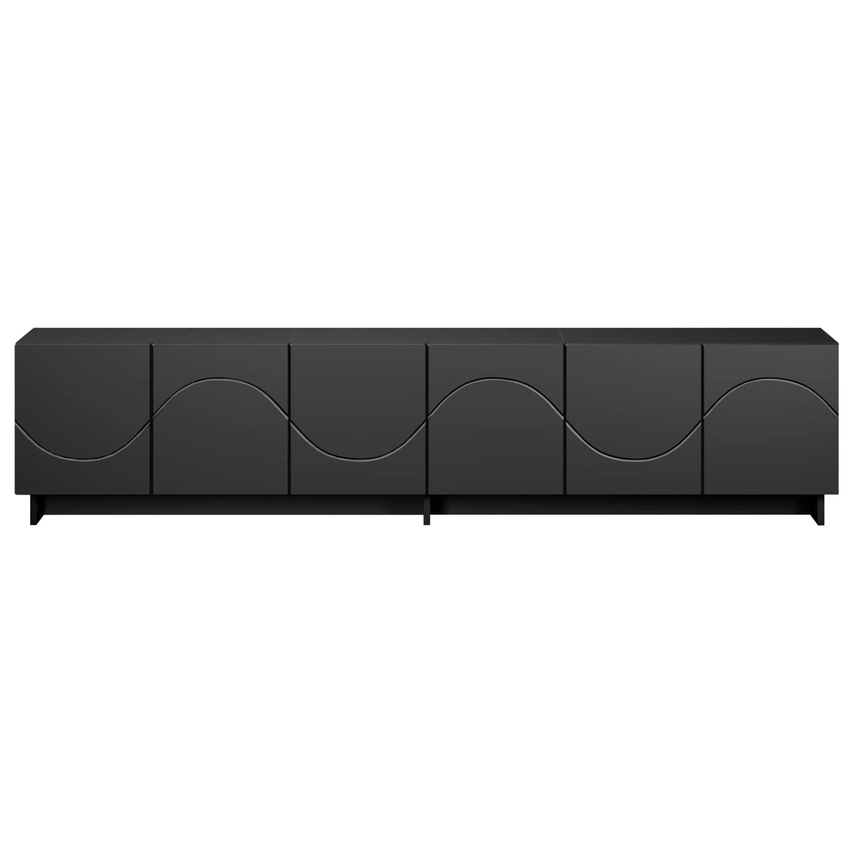tv-meubel 180 x 34,5 x 40 cm Zwart Bewerkt hout