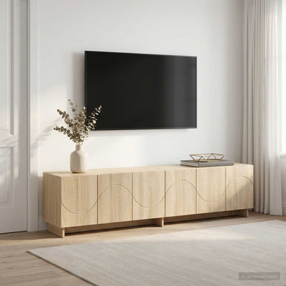 tv-meubel 180 x 34,5 x 40 cm Sonoma Eiken Bewerkt hout