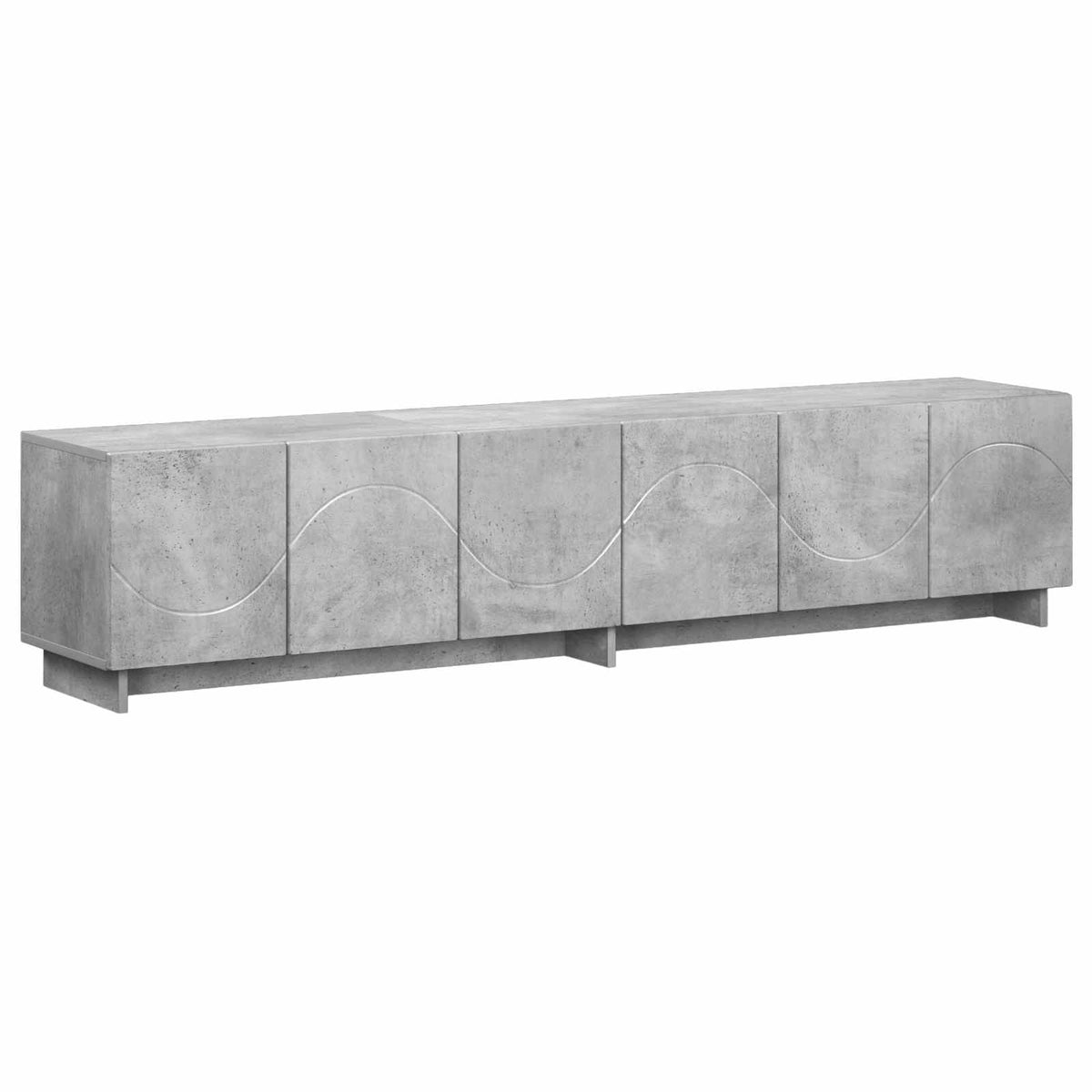 tv-meubel 180 x 34,5 x 40 cm Betongrijs Bewerkt hout