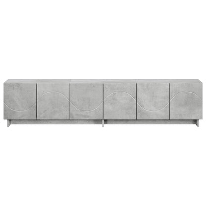 tv-meubel 180 x 34,5 x 40 cm Betongrijs Bewerkt hout