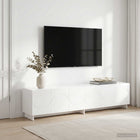 tv-meubel 180 x 34,5 x 40 cm Hoogglans Wit Bewerkt hout