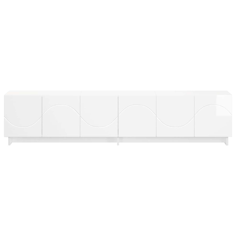 tv-meubel 180 x 34,5 x 40 cm Hoogglans Wit Bewerkt hout