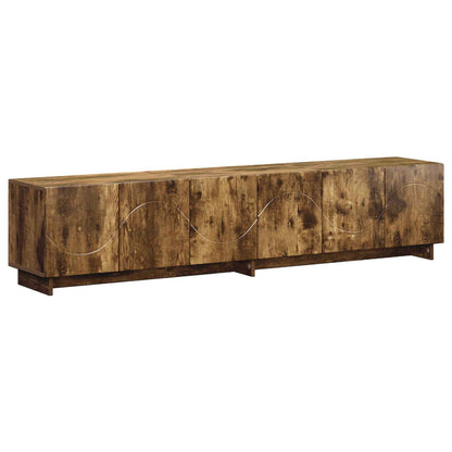 tv-meubel 180 x 34,5 x 40 cm Gerookt eiken Bewerkt hout
