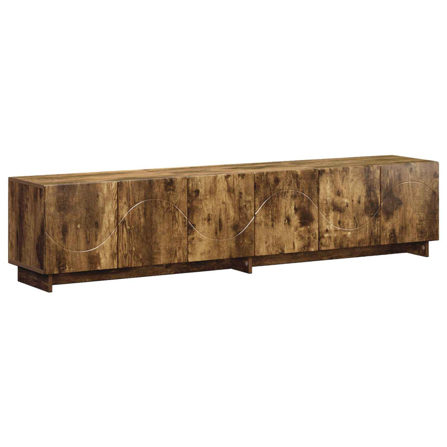 tv-meubel 180 x 34,5 x 40 cm Gerookt eiken Bewerkt hout