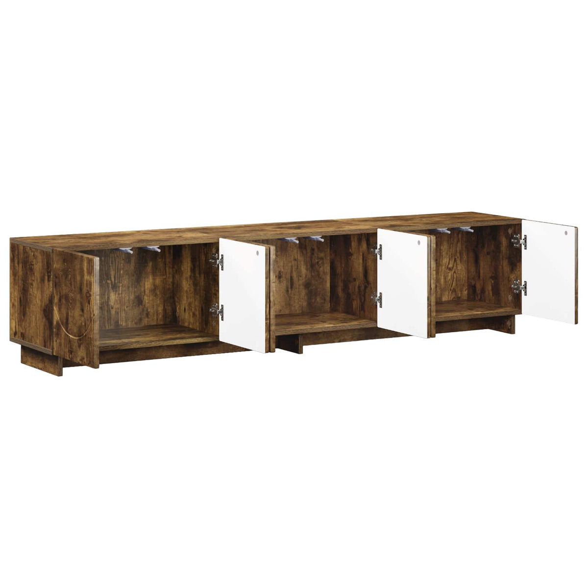tv-meubel 180 x 34,5 x 40 cm Gerookt eiken Bewerkt hout