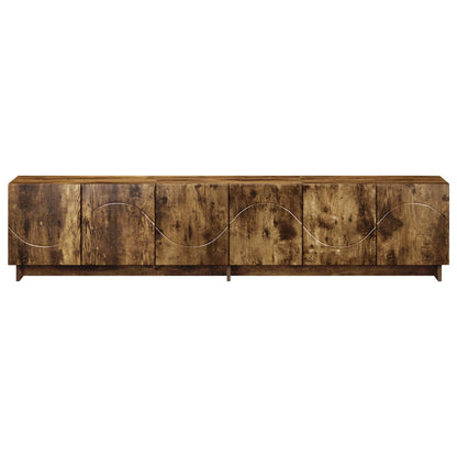 tv-meubel 180 x 34,5 x 40 cm Gerookt eiken Bewerkt hout