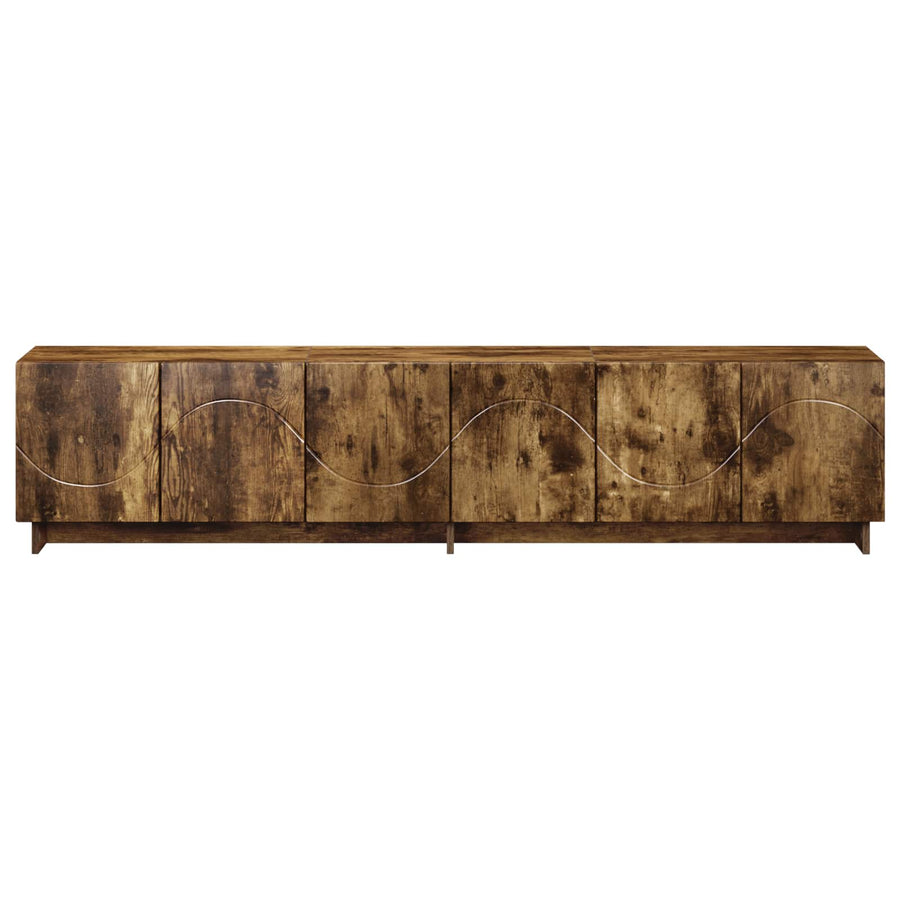 tv-meubel 180 x 34,5 x 40 cm Gerookt eiken Bewerkt hout