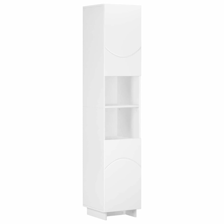 Badkamerkast Wit 36.5 x 38 x 180 cm Bewerkt hout