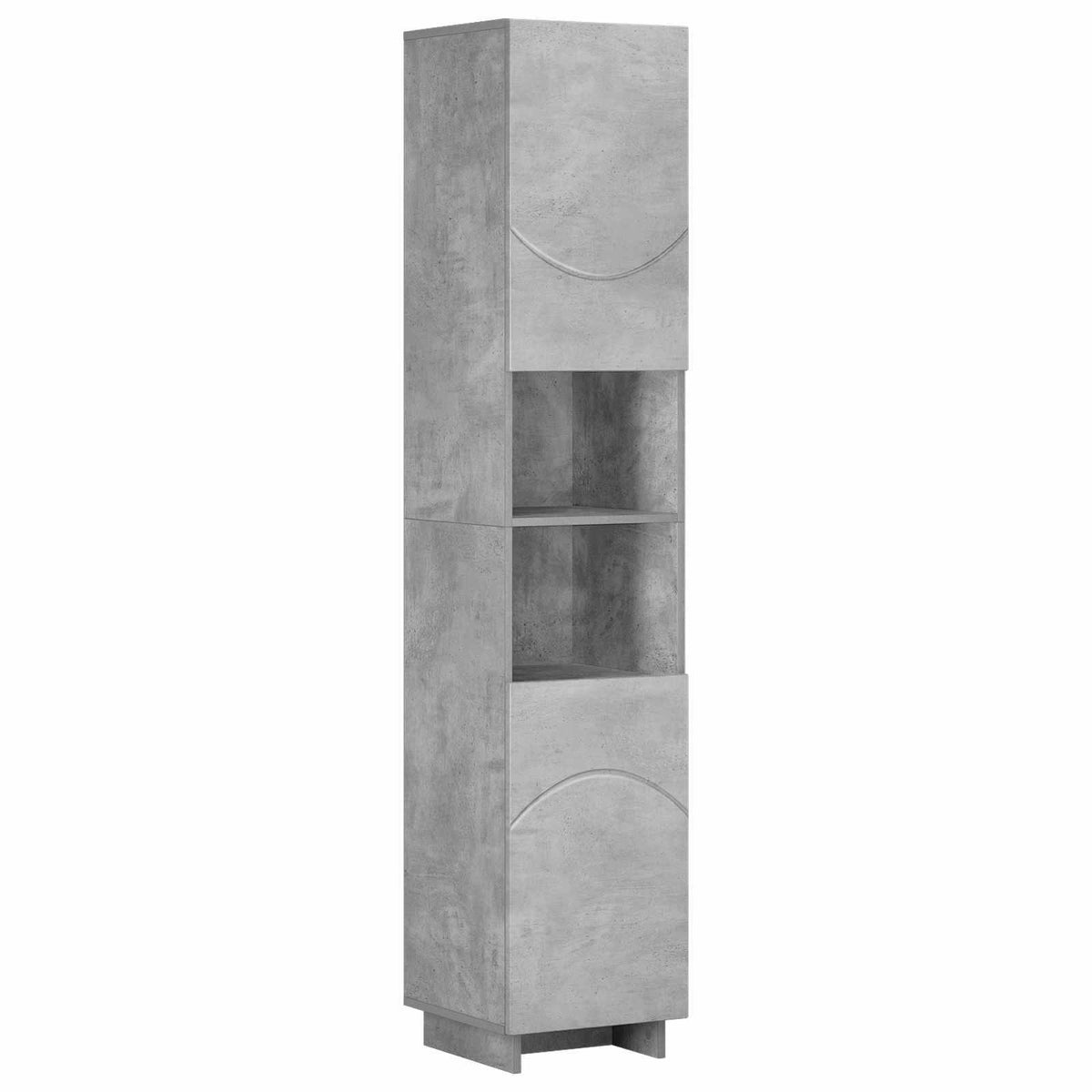 Badkamerkast Betongrijs 36.5 x 38 x 180 cm Bewerkt hout