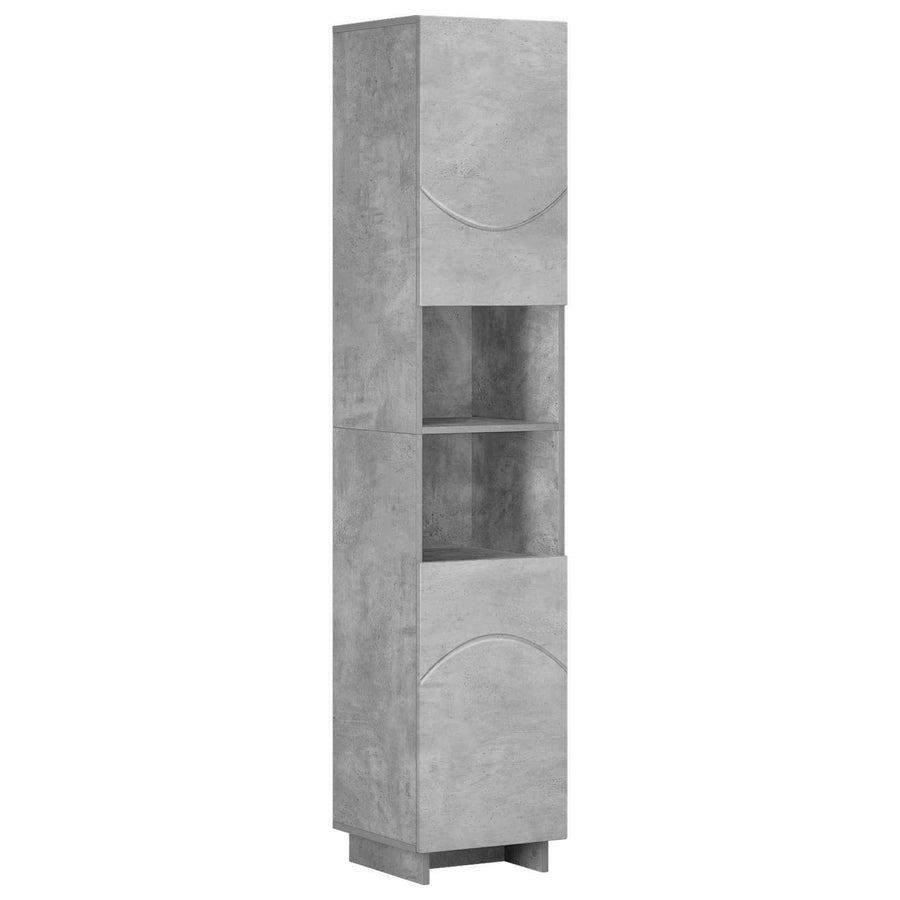 Badkamerkast Betongrijs 36.5 x 38 x 180 cm Bewerkt hout