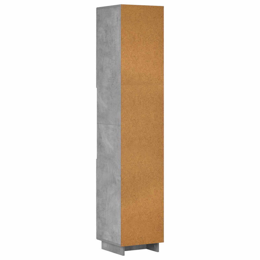 Badkamerkast Betongrijs 36.5 x 38 x 180 cm Bewerkt hout