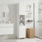 Badkamerkast Hoogglans Wit 36.5 x 38 x 180 cm Bewerkt hout