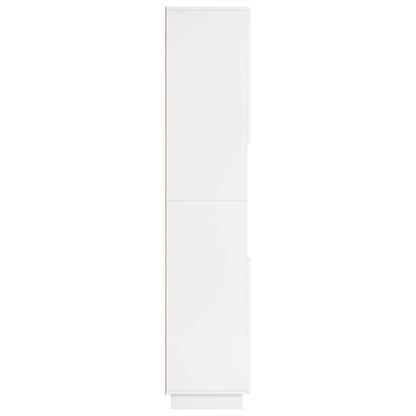 Badkamerkast Hoogglans Wit 36.5 x 38 x 180 cm Bewerkt hout