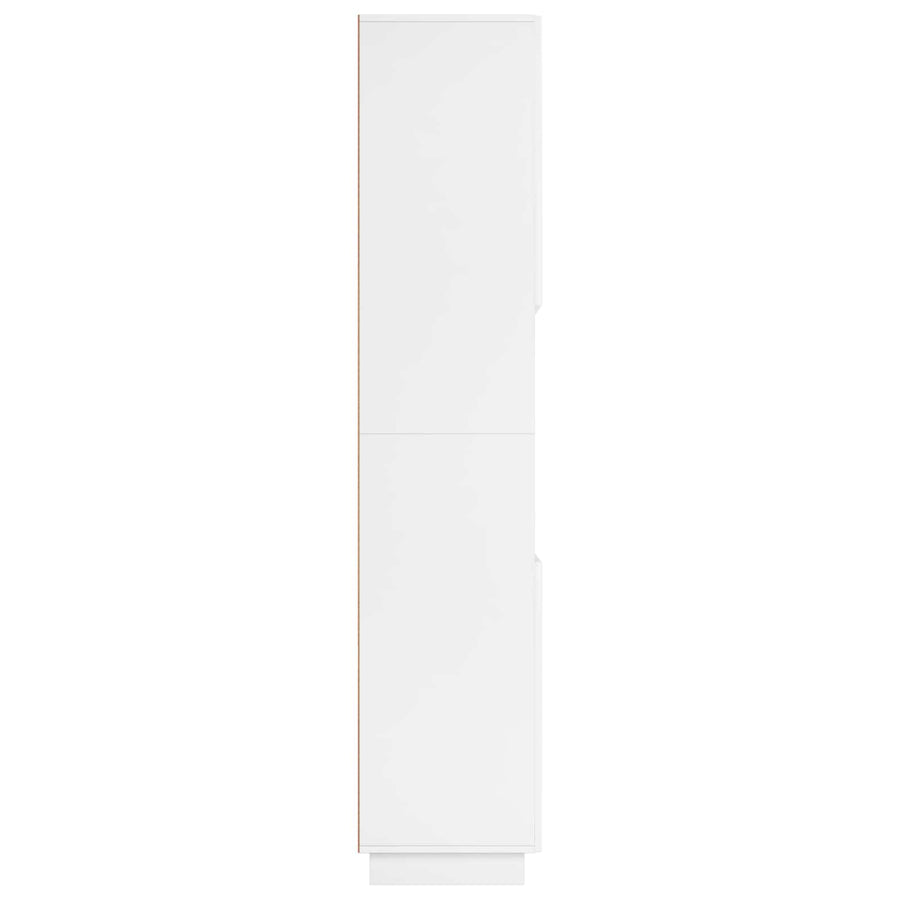 Badkamerkast Hoogglans Wit 36.5 x 38 x 180 cm Bewerkt hout