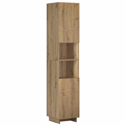 Badkamerkast Artisanaal eiken 36.5 x 38 x 180 cm Bewerkt hout
